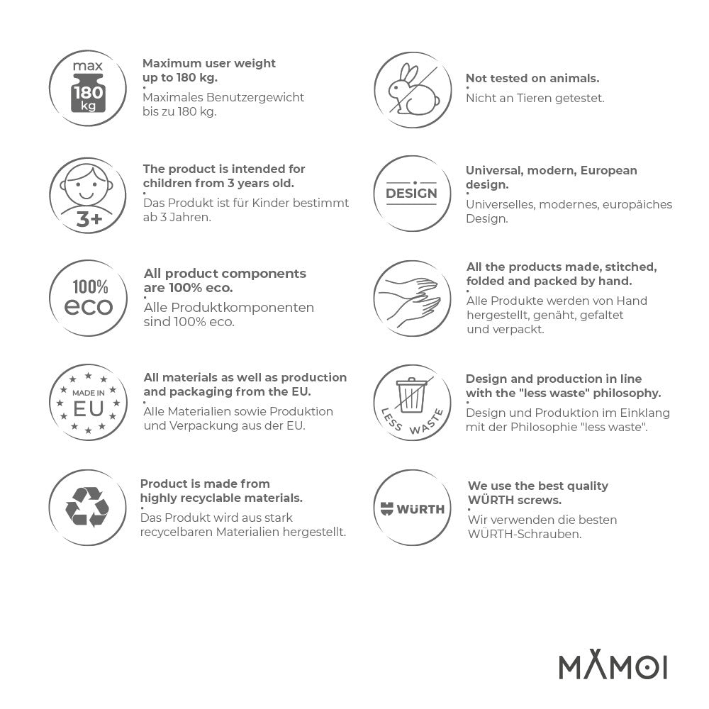 MAMOI® Poutre de gymnastique pliable en similicuir 200 cm, poutre antidérapante pour enfants et adultes, surface douce, pour usage à domicile, design pliable, capacité 180 kg-7