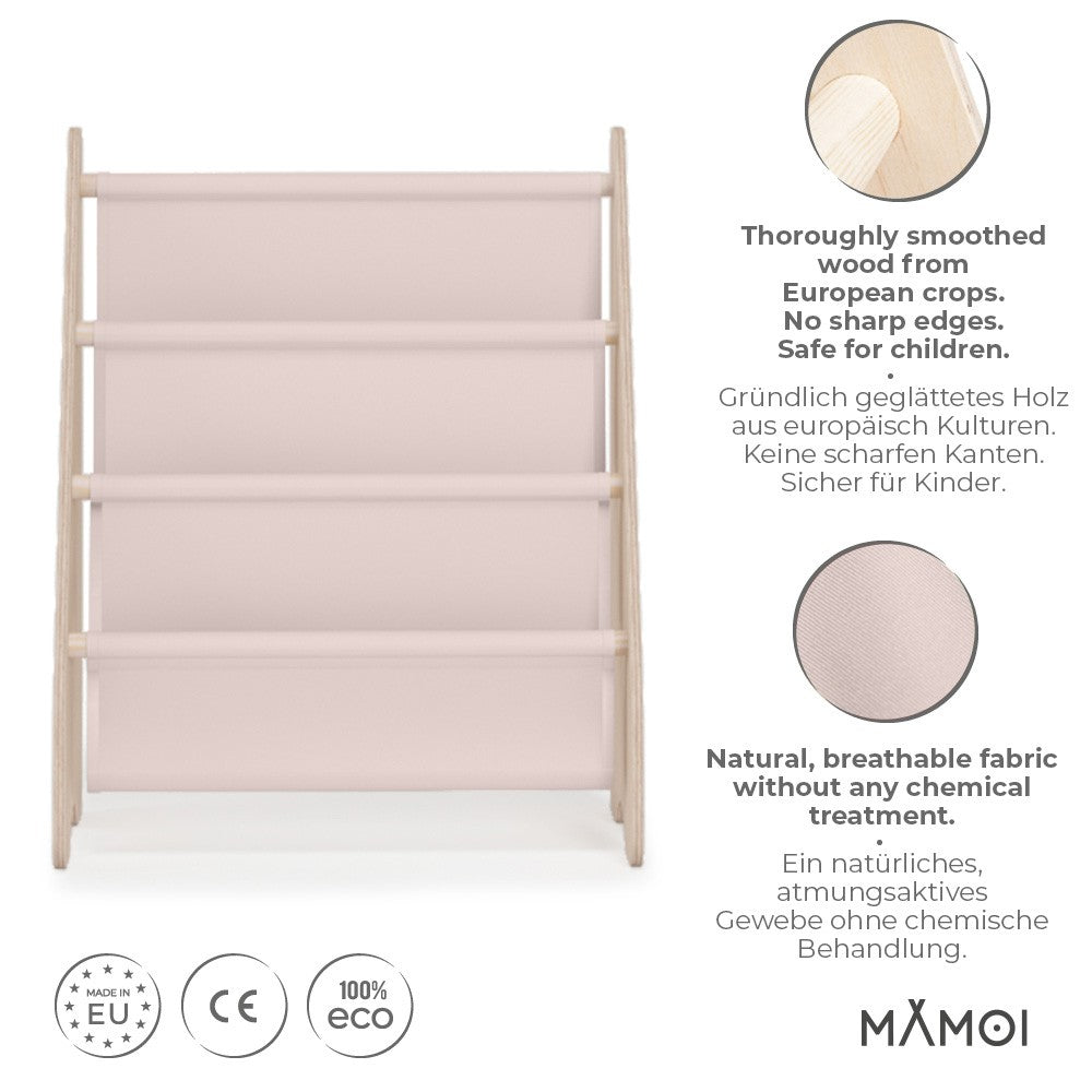 MAMOI® Bücherregal für kinder, Bücherkiste für kinderzimmer, Book shelf, Buchregal, Wandregal kinderregal, Kinderbücherregal, Bücherbank aus holz, Kindermöbel für kleines kind montessori-1
