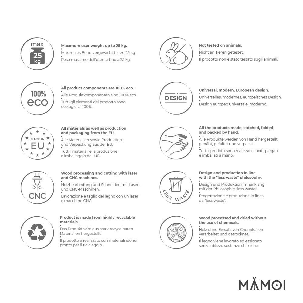 MAMOI® Babyschaukel, Baby schaukel Indoor Outdoor, Kinderschaukel aus Holz, Holzschaukel für Kinder, Schaukeln für türrahmen, Swing, Kleinkinderschaukel ab 1 jahr für Kinderzimmer-4
