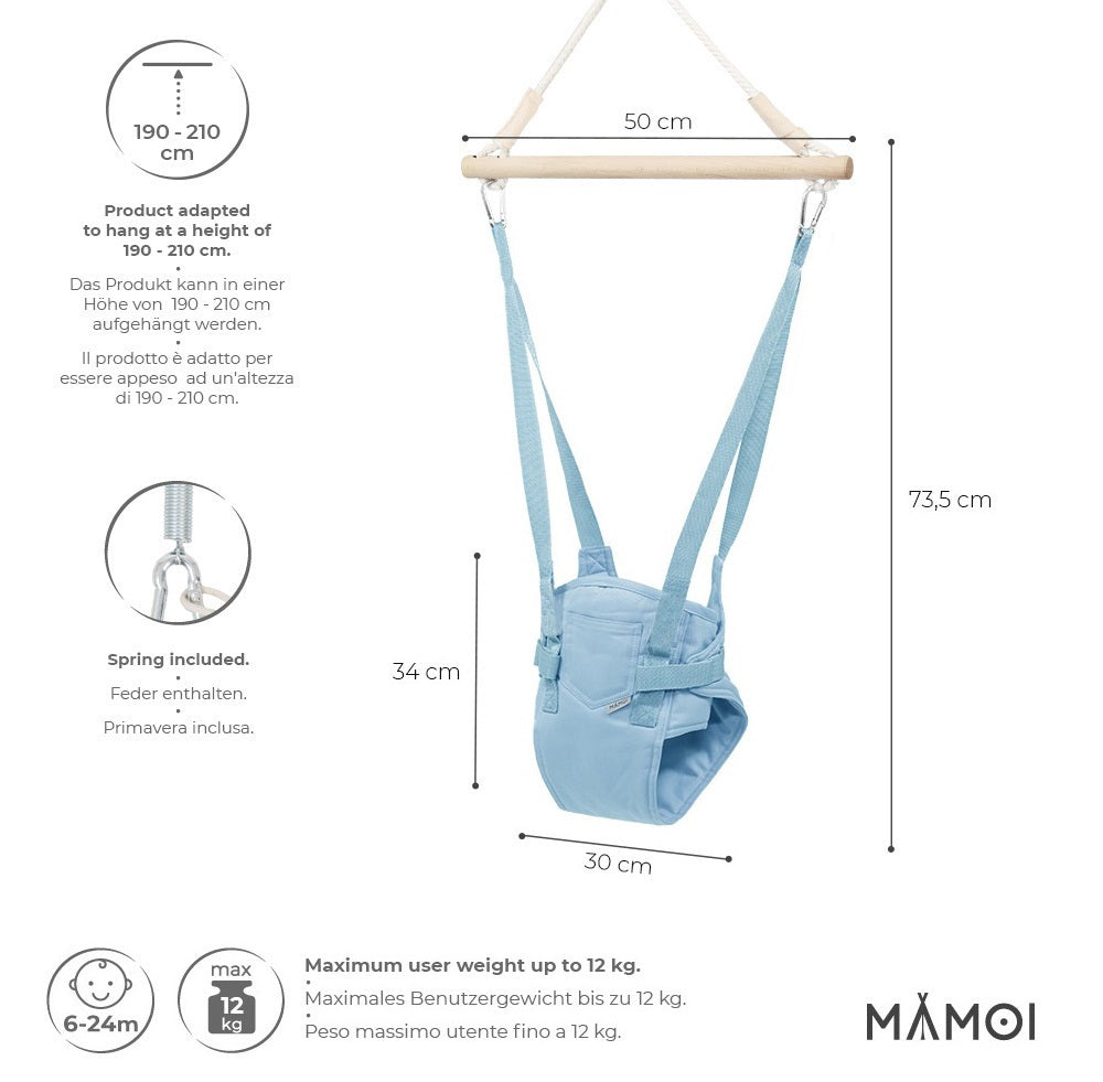 MAMOI® Sauteur suspendus pour bebe â partir de 6 mois, Jumperoo balancoire interieur, Sièges balançoire de porte, Transat balancelle, Baby bouncer et jolly jumper, Door swing-1