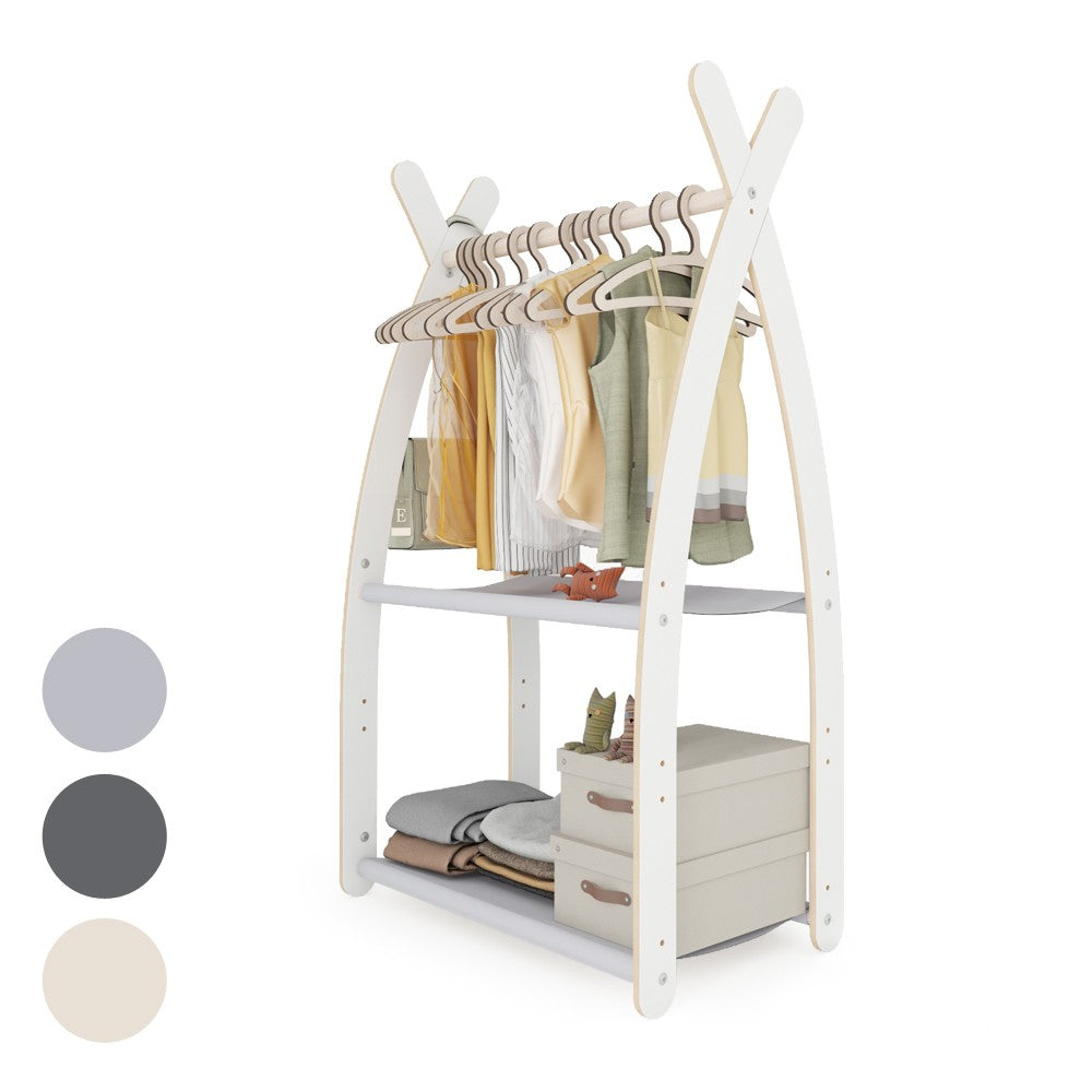 MAMOI® Kleiderstange Baby Kinderzimmer | Kinderkleiderstange 53x95x32cm | Kinder Kleiderständer Baby | Garderobenständer | Baby Garderobe | Kindergarderobe | 100% ECO | Made in EU-0