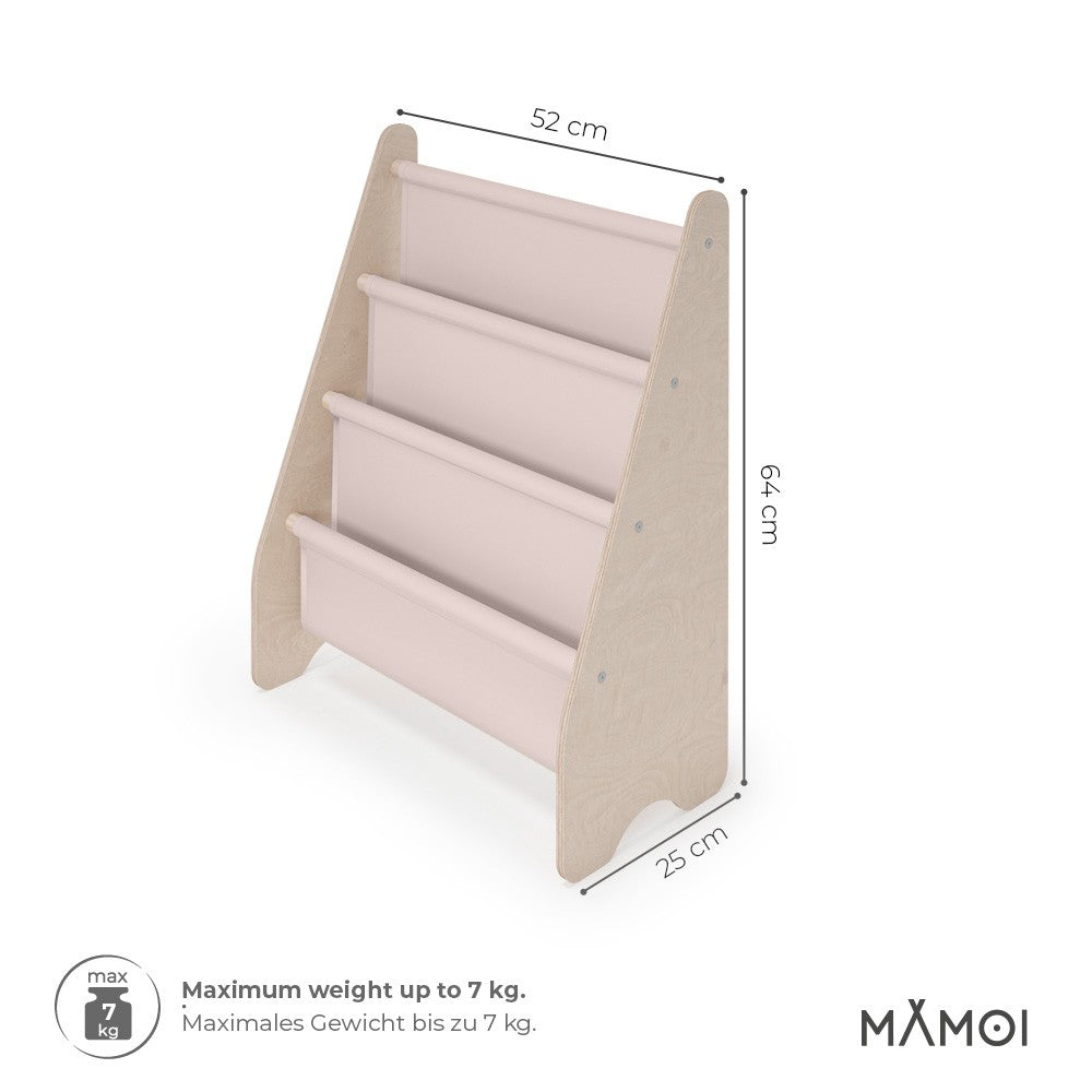 MAMOI® Bücherregal für kinder, Bücherkiste für kinderzimmer, Book shelf, Buchregal, Wandregal kinderregal, Kinderbücherregal, Bücherbank aus holz, Kindermöbel für kleines kind montessori-2