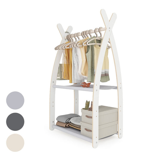 MAMOI® Kleiderstange Baby Kinderzimmer | Kinderkleiderstange 53x95x32cm | Kinder Kleiderständer Baby | Garderobenständer | Baby Garderobe | Kindergarderobe | 100% ECO | Made in EU-0